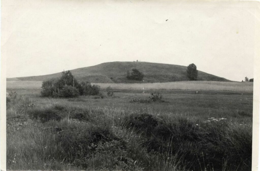 Vosgėlių piliakalnis iš šiaurės vakarų pusės.