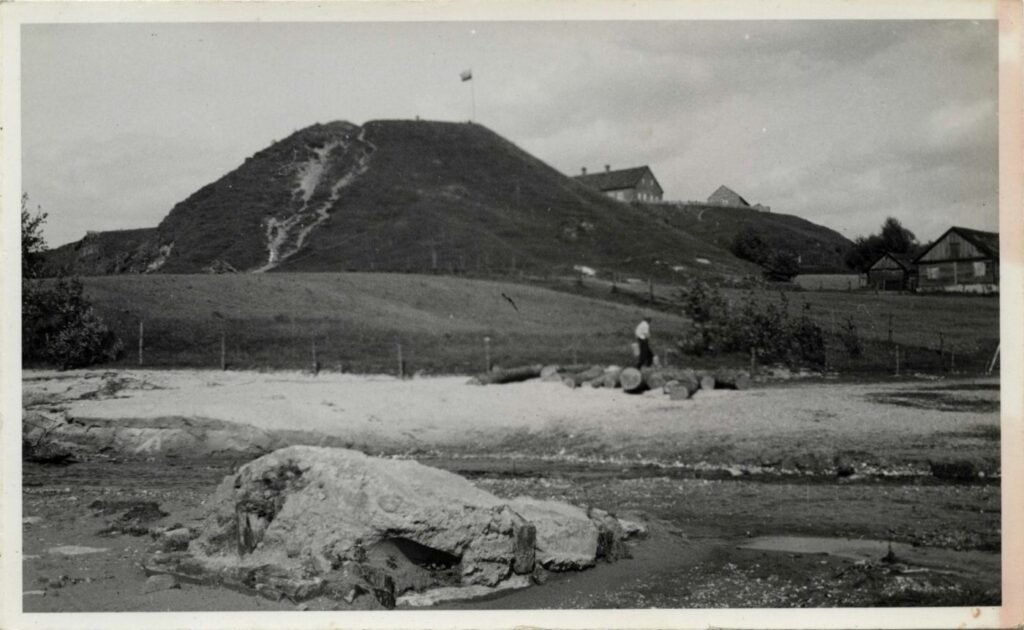 Merkinės piliakalnis iš pietvakarių pusės.