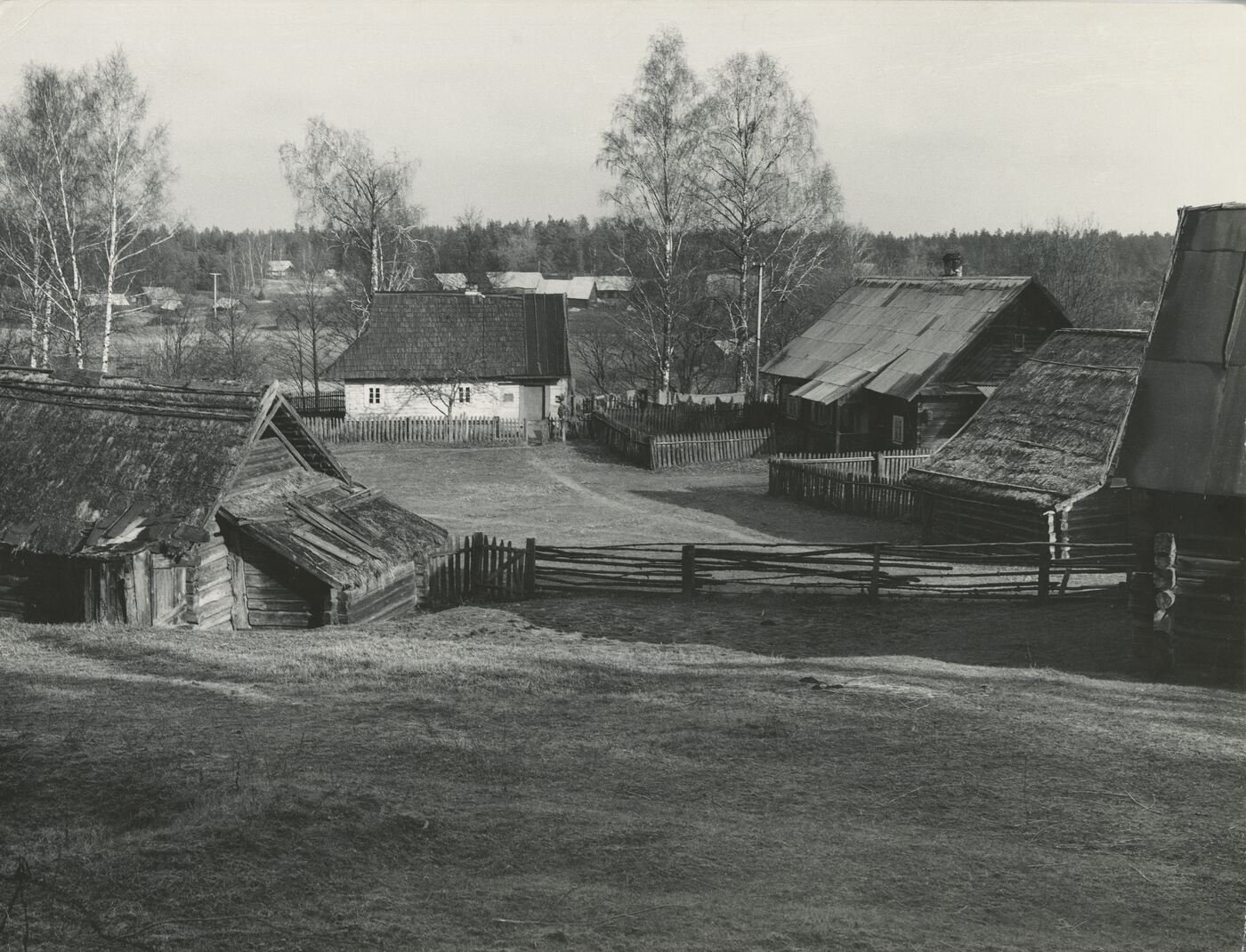 Zervynų kaimas rudenį
