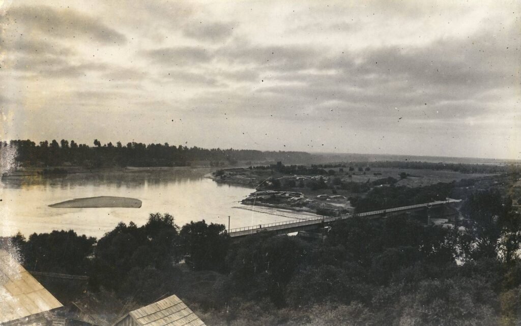 Panorama su Merkinės tiltu per Nemuną