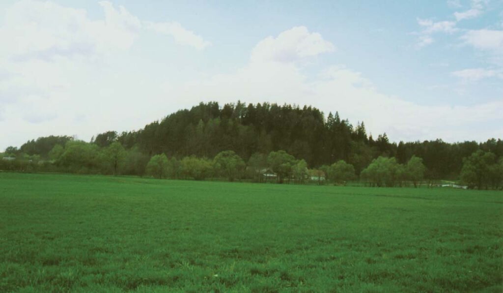 Šėtijų piliakalnis iš rytų pusės