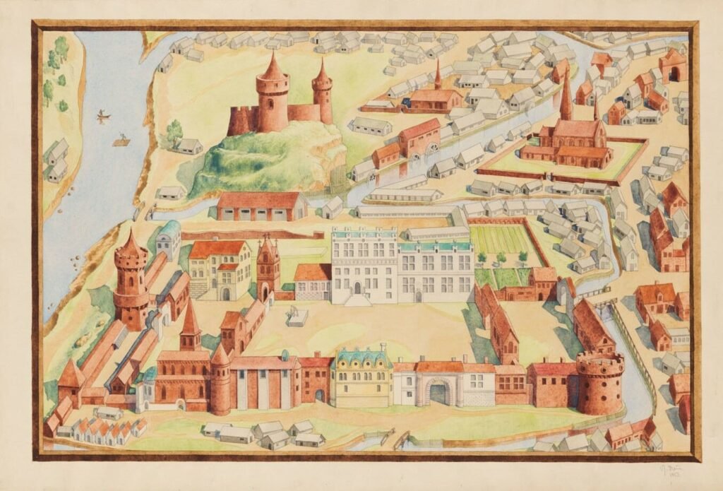 Vilniaus pilys pagal XVI a. vid. Brauno planą